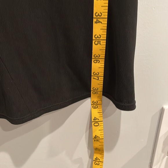 Talbots Black Cocktail Dress with Satin Inset and V Back. - Picture 8 of 12